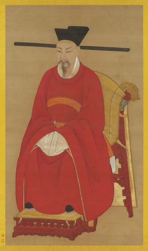 宋理宗坐像 軸, by court painter