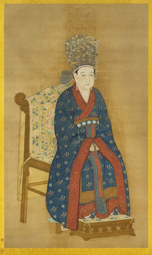 宋寧宗后坐像　軸, by court painter