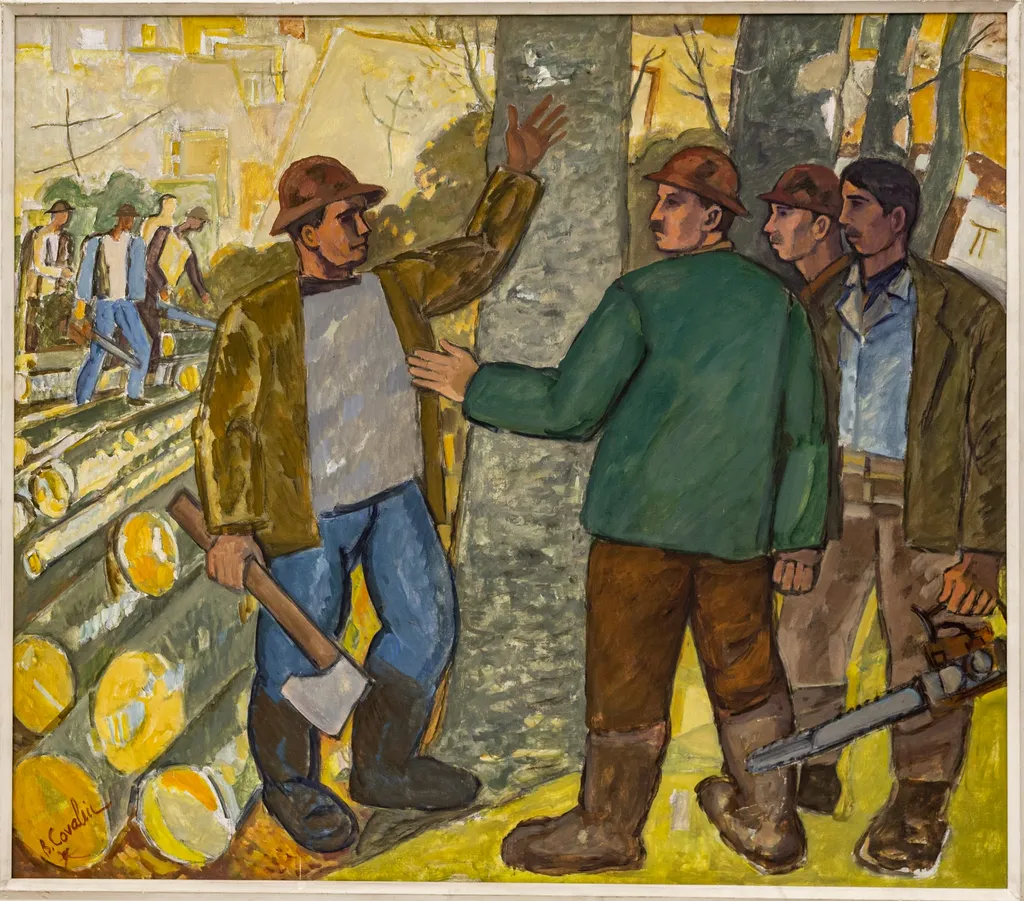 Muncitori forestieri, by Covaliu Brăduț, unspecified