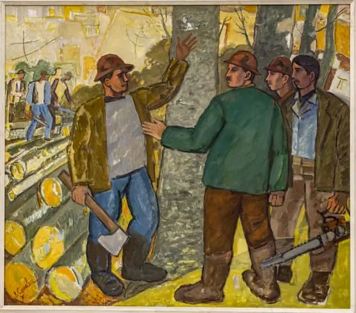Muncitori forestieri, by Covaliu Brăduț