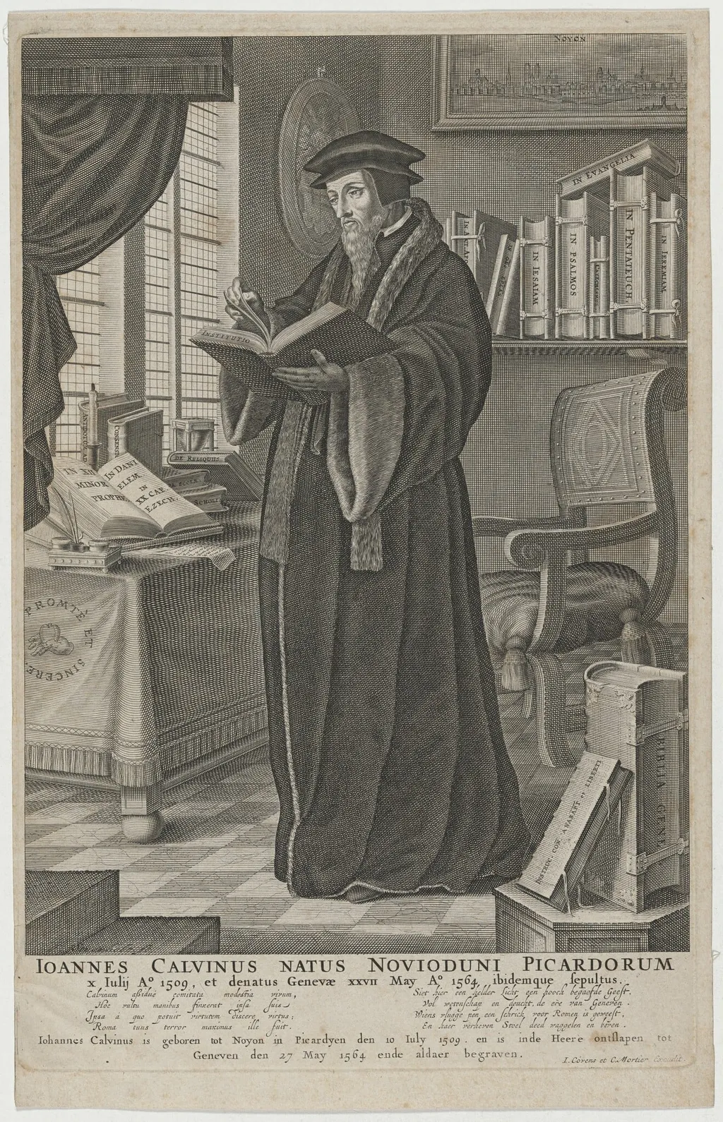 John Calvin, by Covens, I., ink