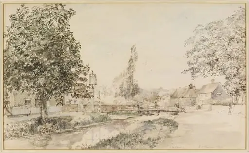Dalham (the footbridge), by Cowern