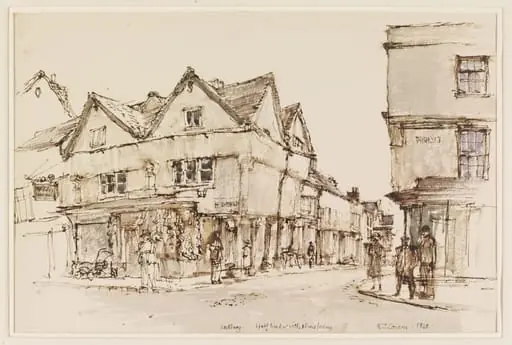 Entrance to New Street, Ledbury, by Cowern