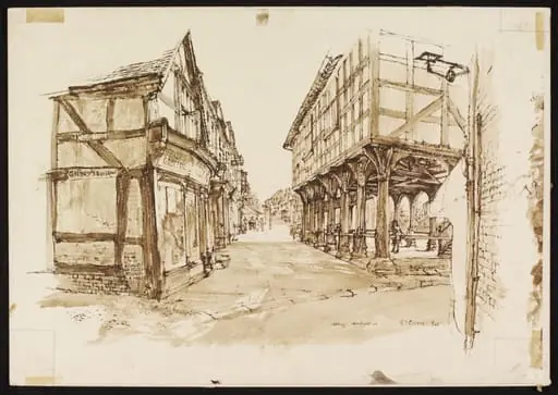 Old Market House, Ledbury, by Cowern