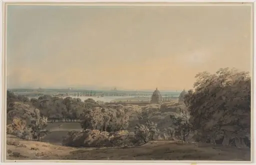 The Thames at Greenwich, by Cozens