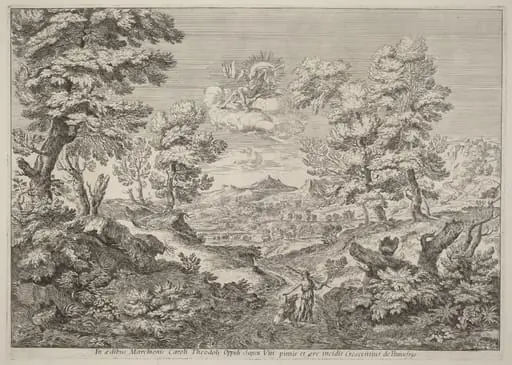Apollo and a Nymph Leading a Lion, by Crescenzio Onofri