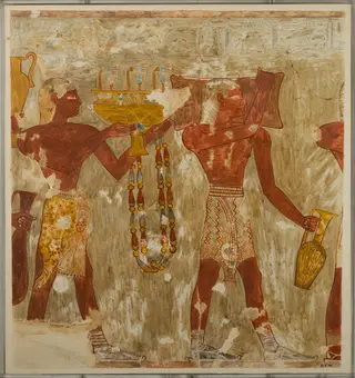 Cretans Bringing Gifts of Metal and Jewelry, Tomb of Rekhmire, by Nina M. Davies