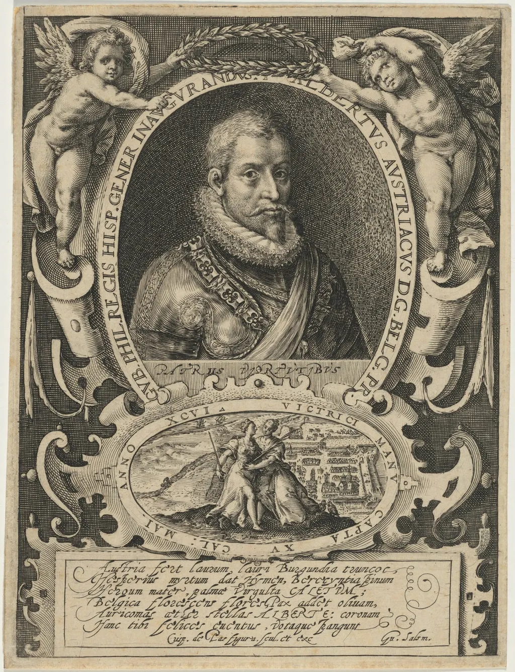Albert of Austria, Archduke, by Crispijn van de Passe I, ink, 1601