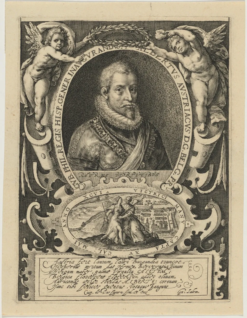 Albert of Austria, Archduke, by Crispijn van de Passe I, ink, 1601