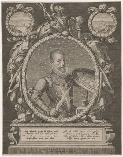 Alexander Farnese, Duke of Parma, by Crispijn van de Passe I