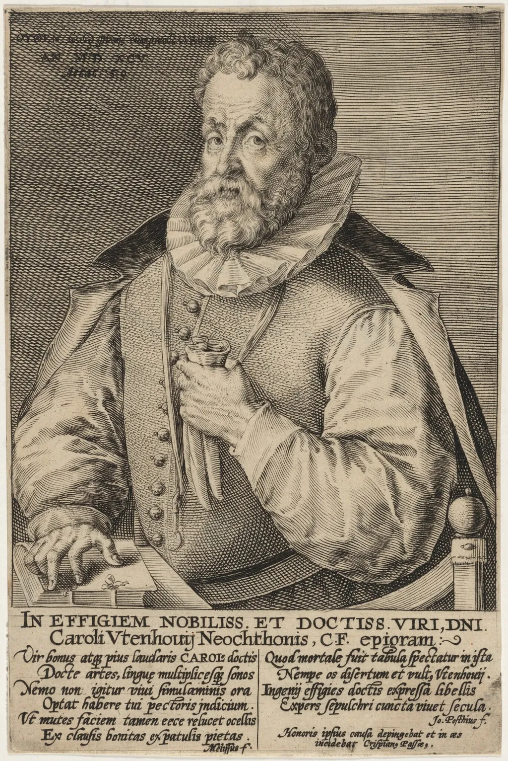 Carolus van Utenhoven, by Crispijn van de Passe I, ink, 1601