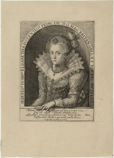 Elizabeth, Princess, Wife of the Elector Palatine Frederick V, King of Bohemia, by Crispijn van de Passe I