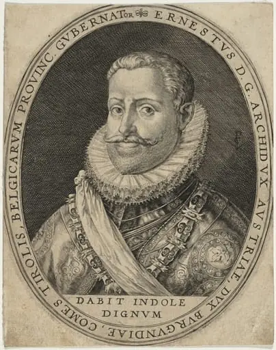 Ernest of Austria, Archduke, Governor of the Spanish Netherlands, by Crispijn van de Passe I
