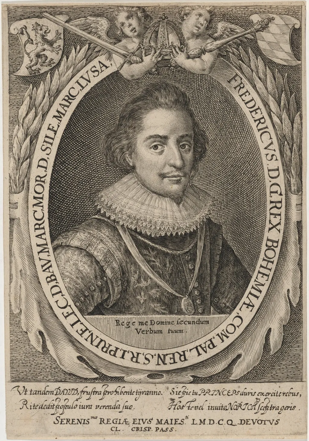 Frederick V, Elector Palatine, King of Bohemia, by Crispijn van de Passe I, ink, 1601