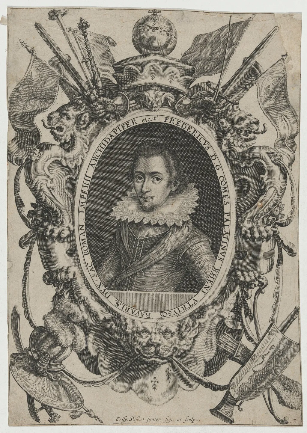 Frederick V, Elector Palatine, King of Bohemia, by Crispijn van de Passe I, ink, 1601