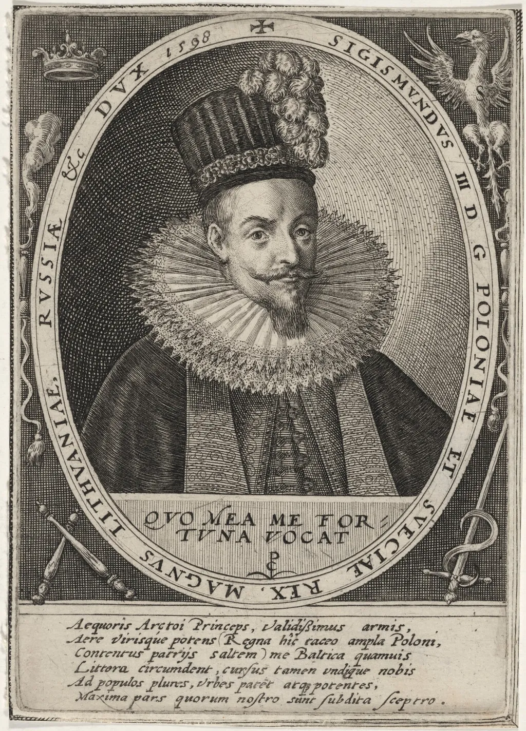 Sigismund III, King of Poland, by Crispijn van de Passe I, ink, 1598