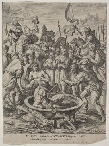 The Seven Maccabean Brothers Killed by Antiochus, by Crispijn van de Passe I