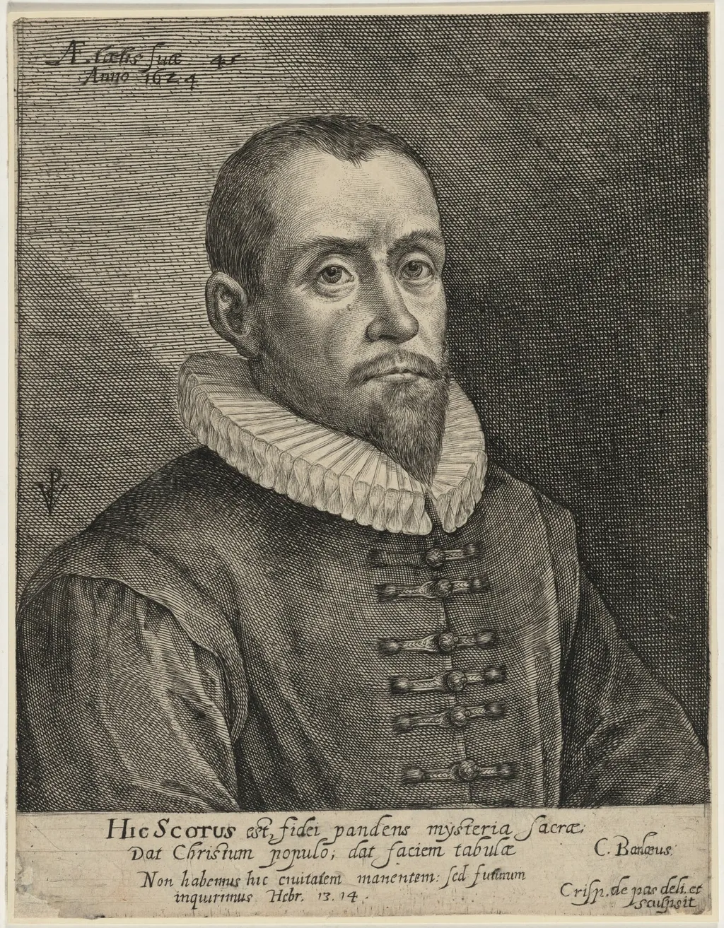 Thomas Scott, by Crispijn van de Passe I, ink, 1624