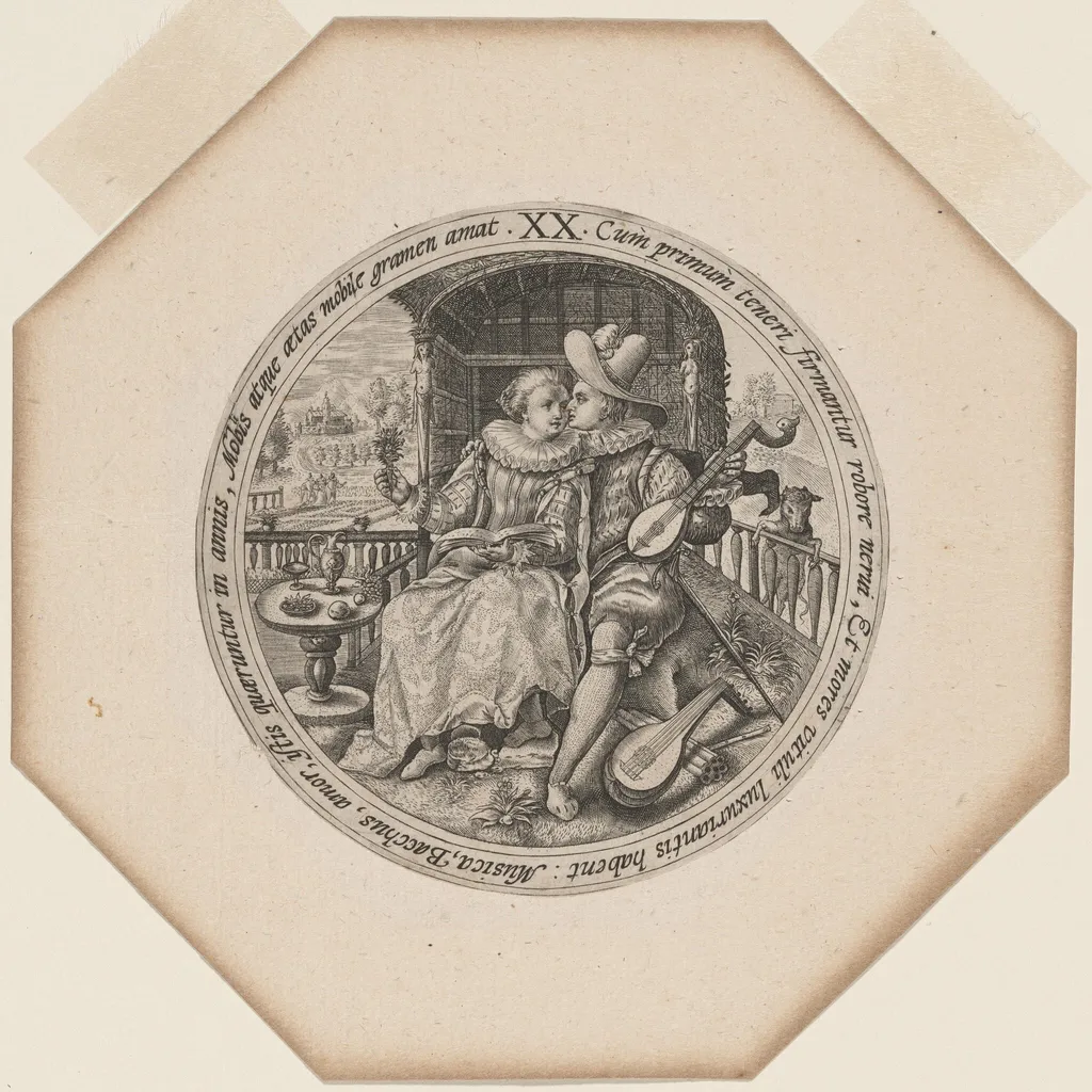 XX: Twenty Years, by Crispijn van de Passe I, ink, 1599
