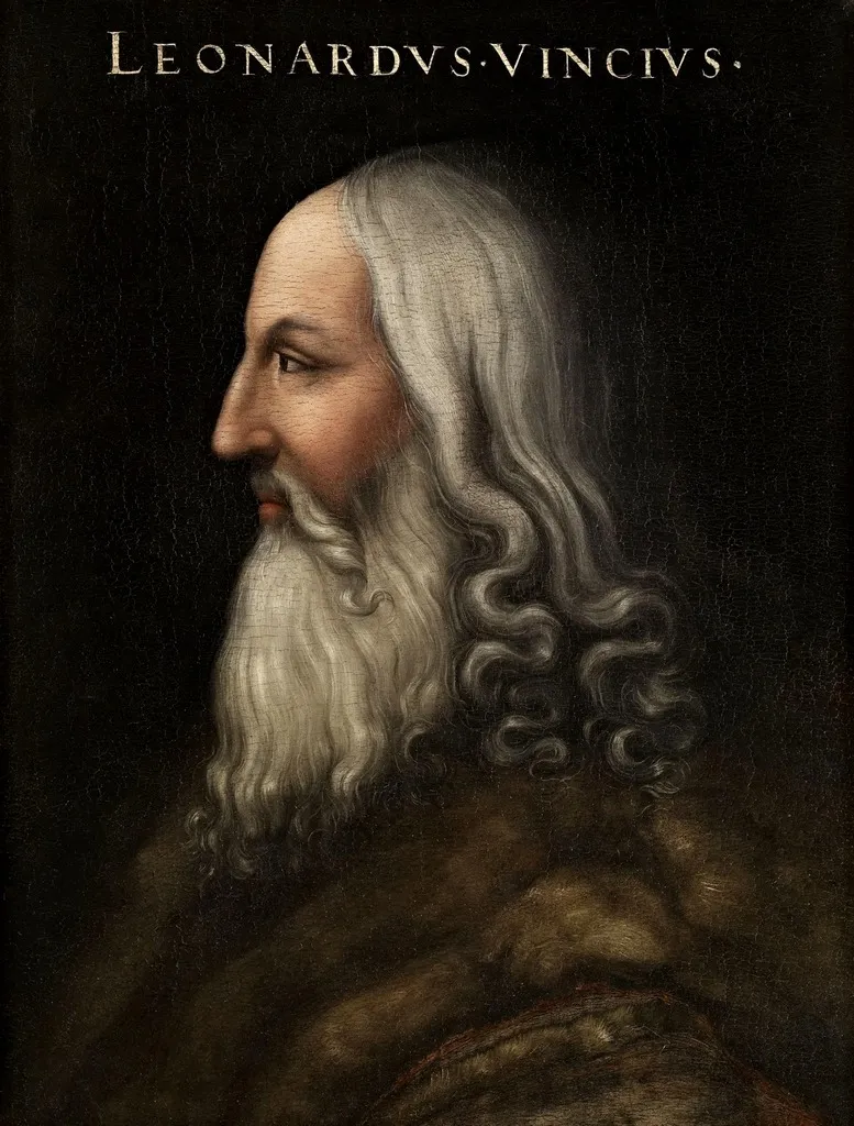 Portrait of Leonardo da Vinci, by Cristofano dell'Altissimo, oil, 1560