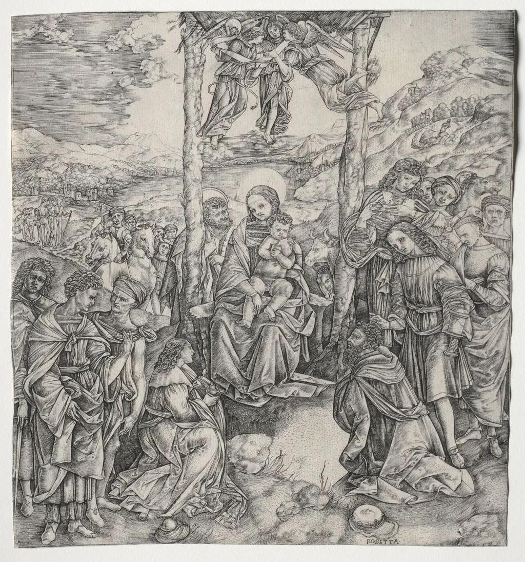 Adoration of the Magi, by Cristofano Robetta, 1512