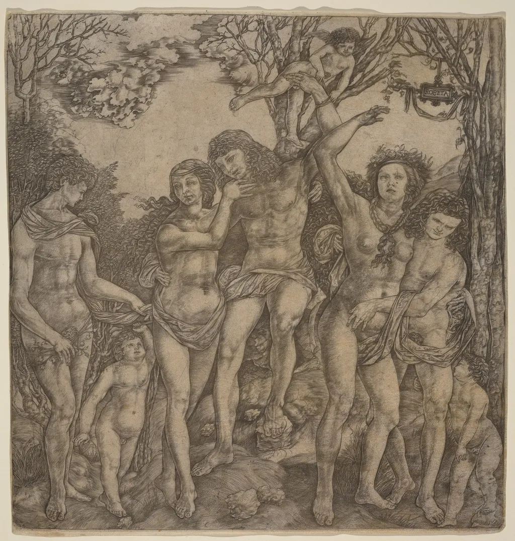 Allegory of Carnal Love, by Cristofano Robetta, ink, 1498