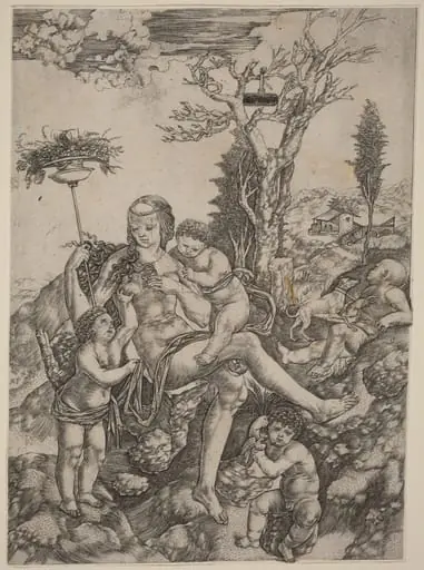 Allegory of Mother Earth, by Cristofano Robetta