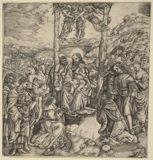The Adoration of the Magi, by Cristofano Robetta