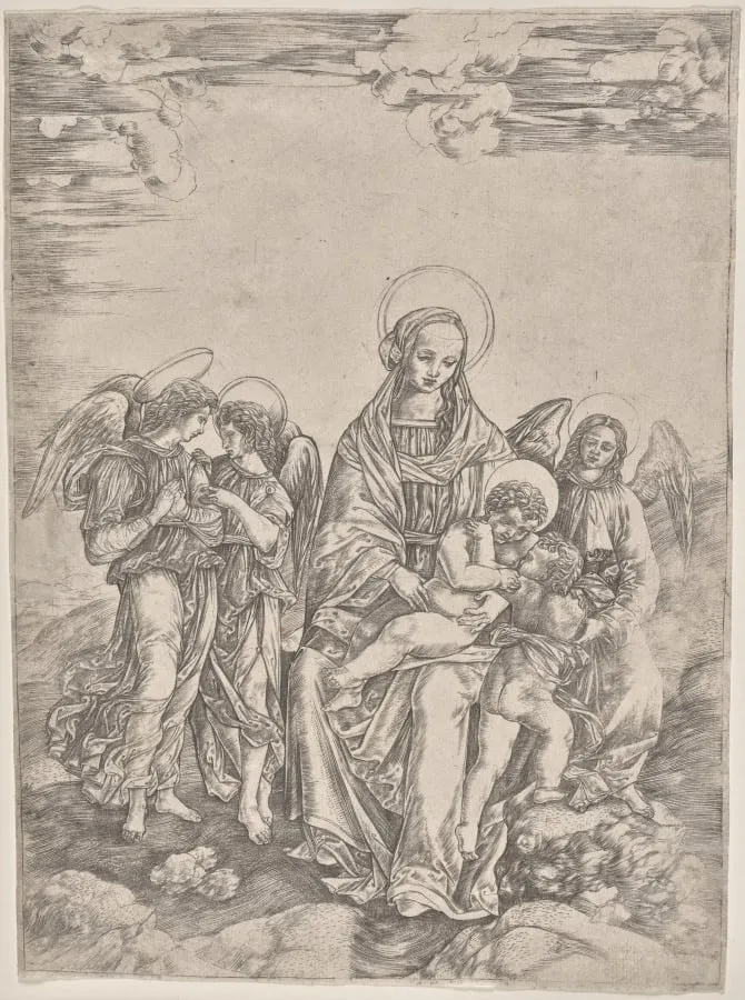 Virgin and Child with the Infant Saint John, by Cristofano Robetta, 1510