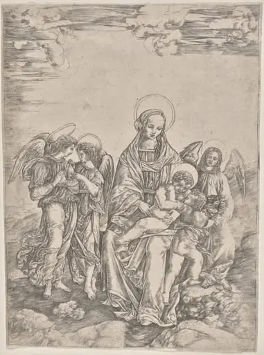Virgin and Child with the Infant Saint John, by Cristofano Robetta