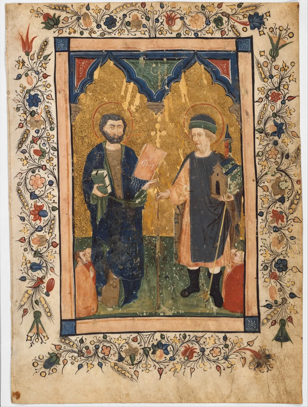 Saint Mark the Evangelist and Saint Sinibaldus Venerated by Members of a Lay Confraternity, by Cristoforo Cortese, unspecified, 1425