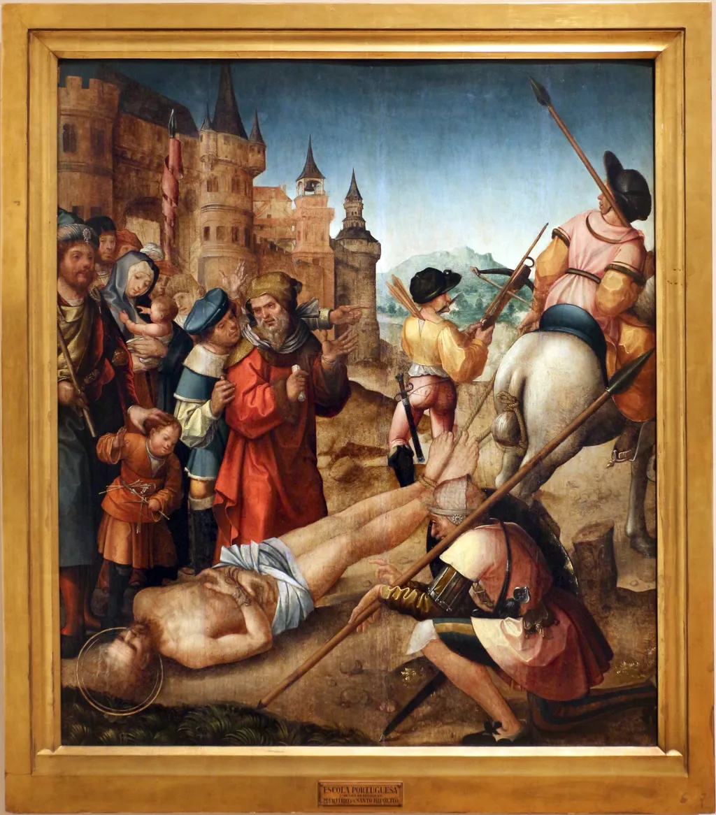 Martyrdom of Saint Hippolyte, by Cristóvão de Figueiredo, unspecified, 1525
