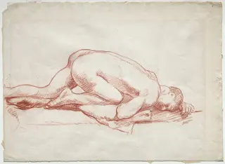 Crouching Male Nude