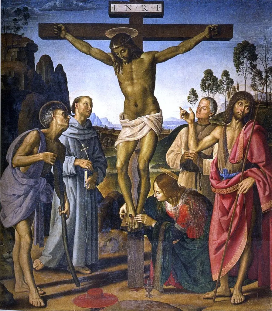 Crucifixion of Christ with saints