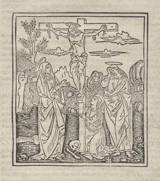 Crucifixion; published in Operette: Regola a tutti religiosi, Trattato del sacramento e dei misteri della Messa, Ragola del ben vivere