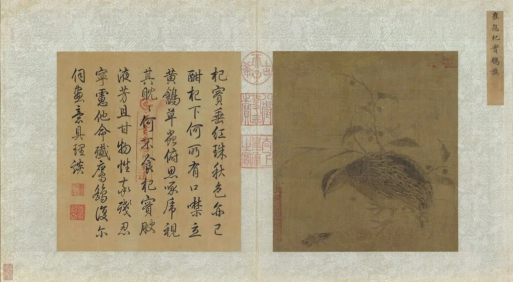 Lycium Berries and a Quail, by Cui Que