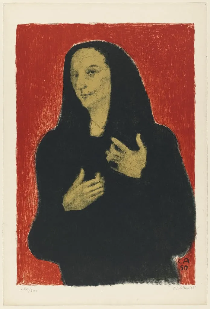 Untitled, by Cuno Amiet, ink, 1950
