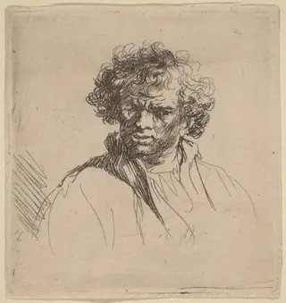 Curly-Headed Man with a Wry Mouth