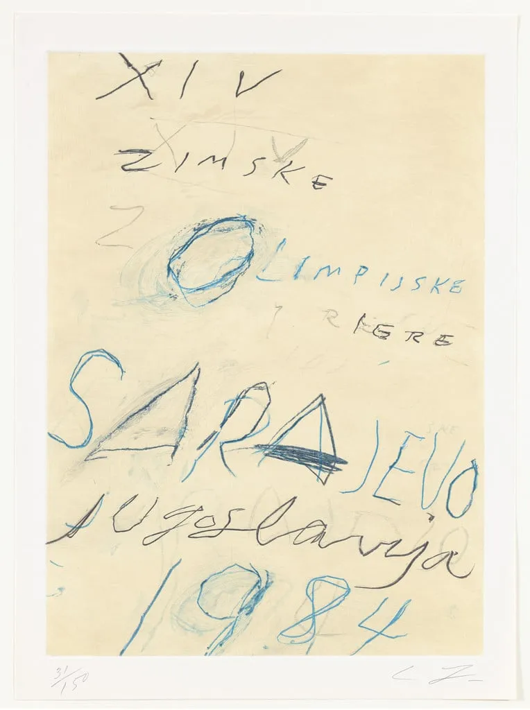 Untitled, by Cy Twombly, ink, 1983