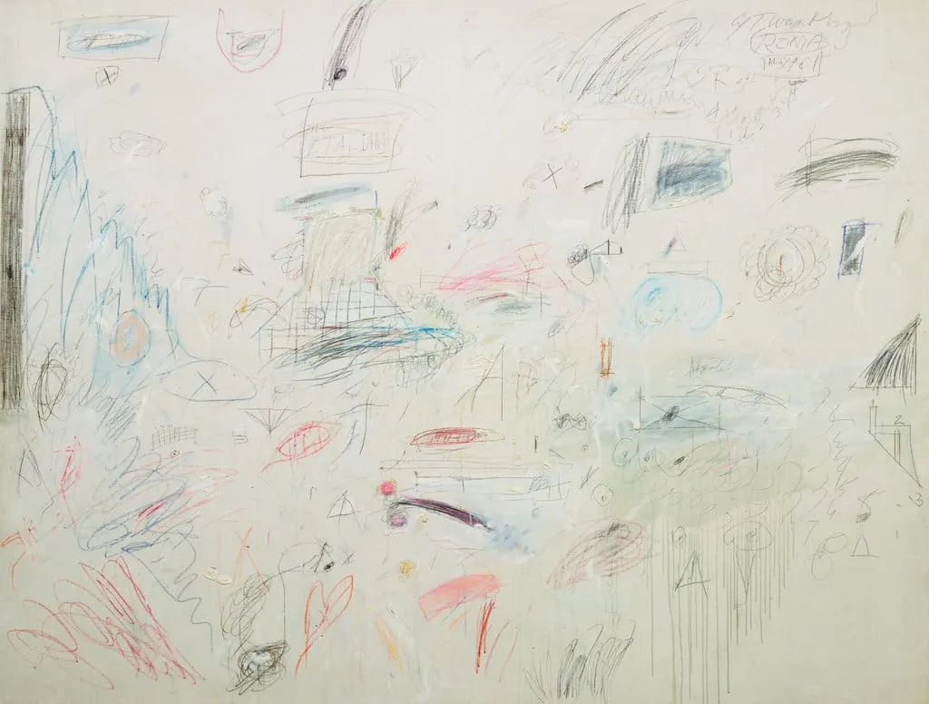 Untitled, by Cy Twombly, oil, 1961