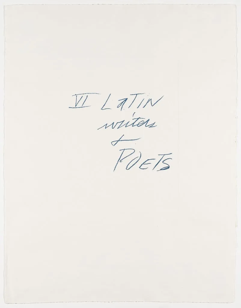 Untitled, by Cy Twombly, ink, 1976