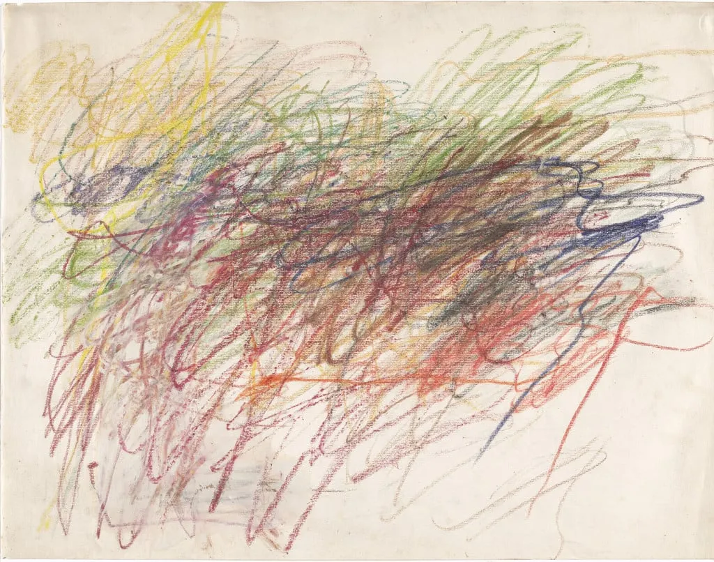 Untitled, by Cy Twombly, gouache, 1954