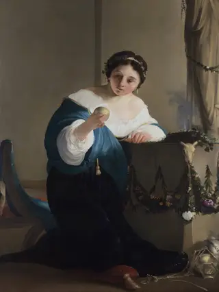 Cydippe with the Apple of Acontius, by Paulus Bor