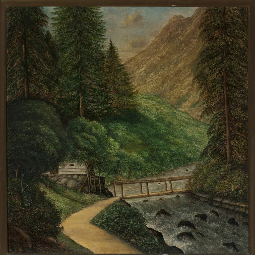 Mill in Ansee, by Cyprian Lachnicki, oil, 1874