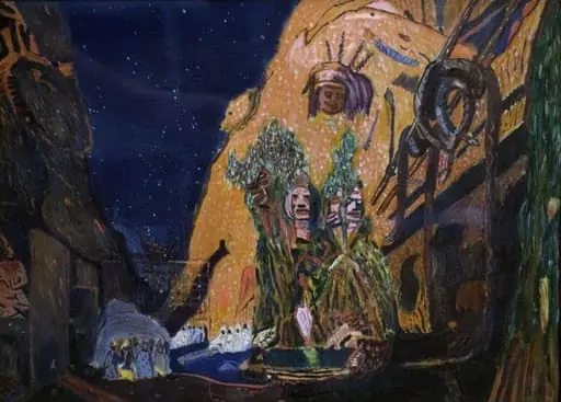 Scene from <i>Le Dieu Bleu</i>, by Cyril William Beaumont