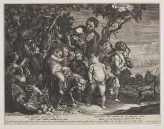 Infant Bacchus on a Leopard, by D Brunn