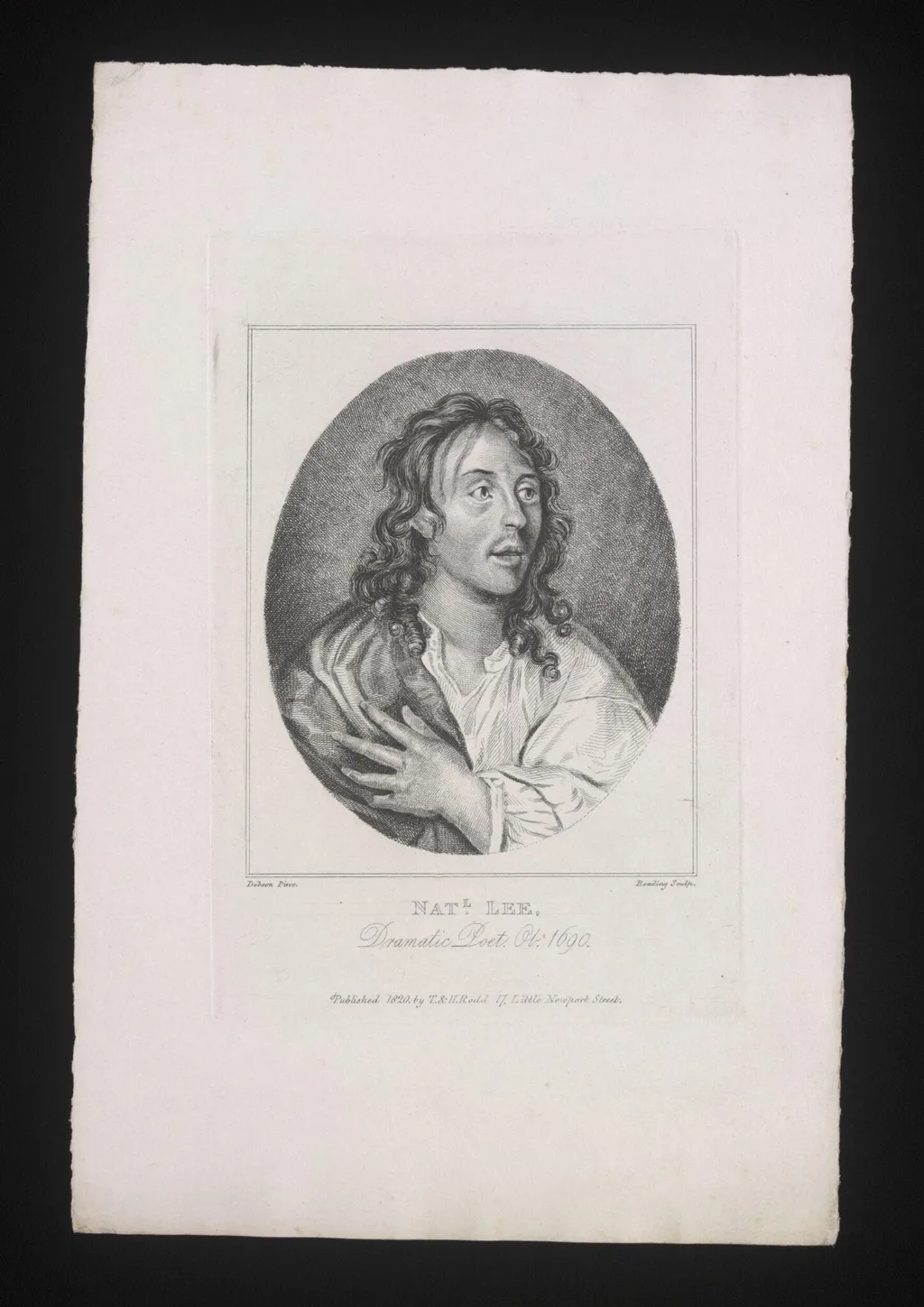 Nathanel Lee, Dramatic Poet Ob. 1690, by D Reading, 1820
