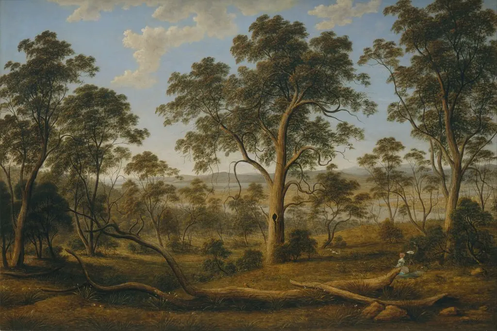 Launceston and the river Tamar, by John Glover, oil, 1832