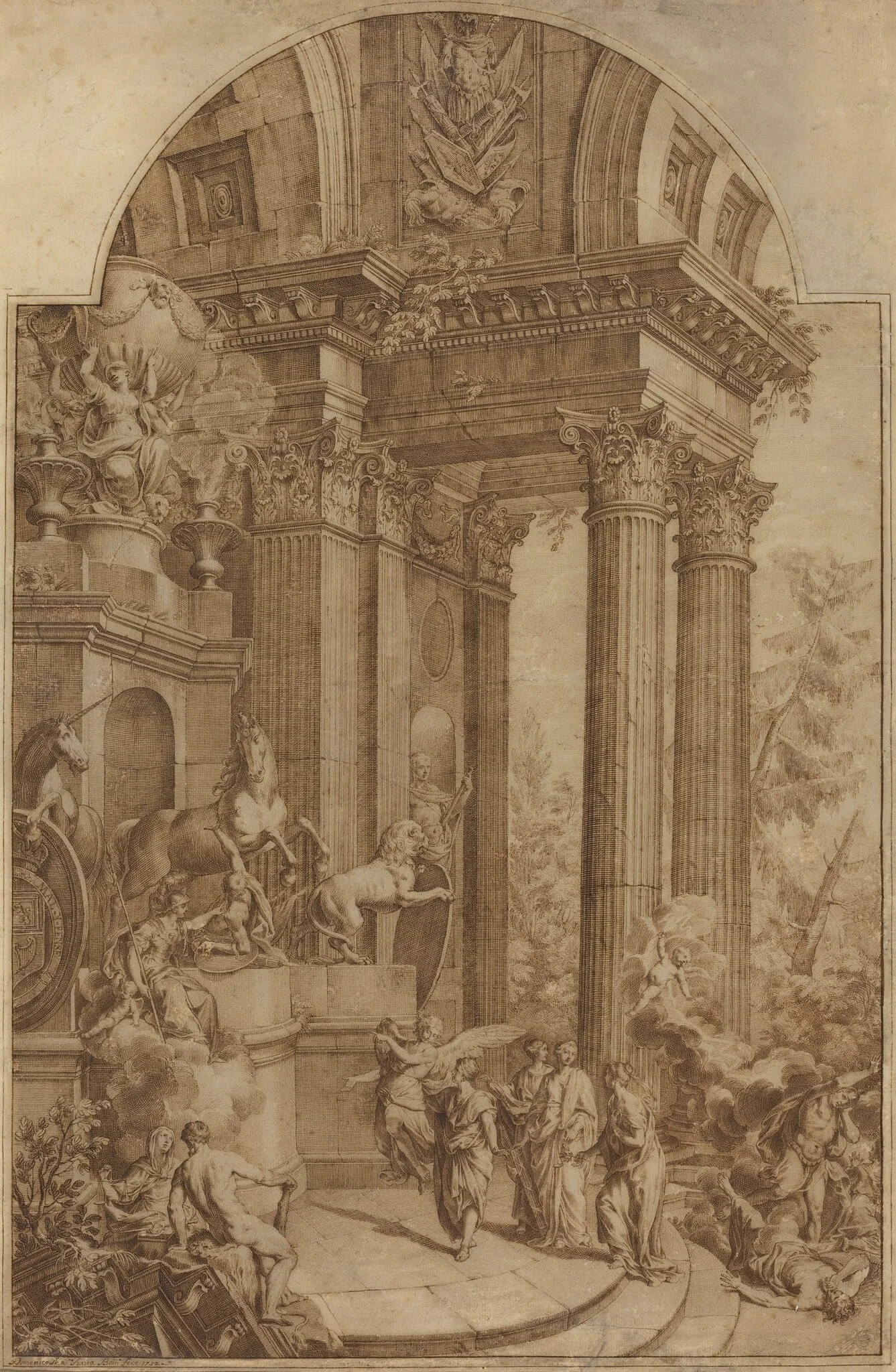 Monument to King George I, detail