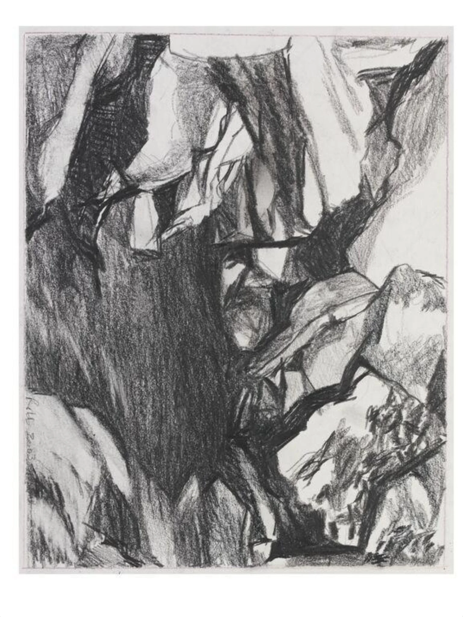 Rocks in a fountain, Rome, detail